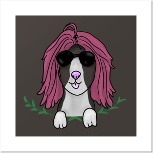 Dog in wig Posters and Art